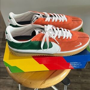 Nike Orange and Green Sneakers